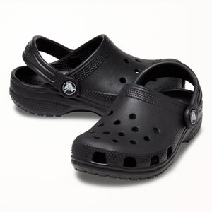 CROCS Classic Kids Black Ventilated Clogs